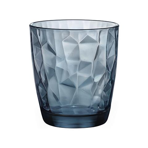 Set 6 Bicchieri In Vetro Diamond Dof Blu Cl38.5 Tavola - Foto 1