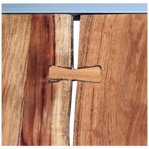 Set Tavolini Da Caffè 2 Pezzi In Legno Massello Di Acacia - Foto 9