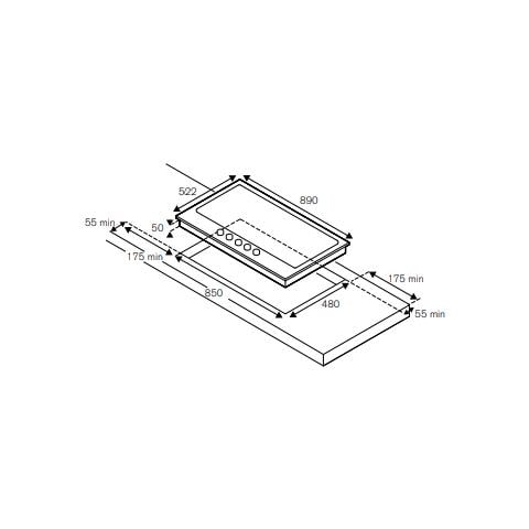Piano Cottura P905CLAGX a Gas 5 Fuochi Gas Colore Acciaio Inox - Foto 2