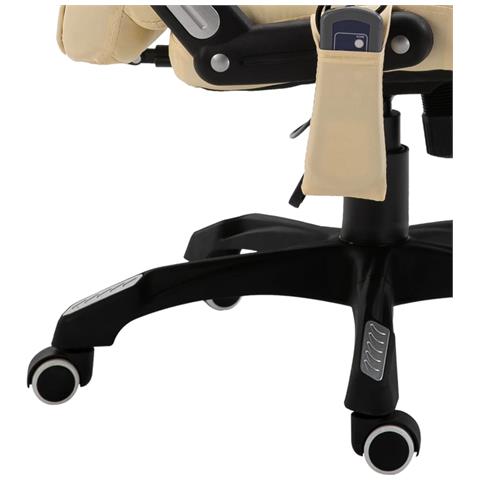 Sedia da Ufficio Massaggiante Crema in Similpelle - Foto 10