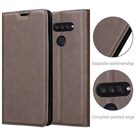 Custodia Compatibile Con Lg K50s In Bruno Caffè - Coperchio Protettiva Con Chiusura Magnetica, Funzione Stand E Tasca Per Le Carte - Foto 8