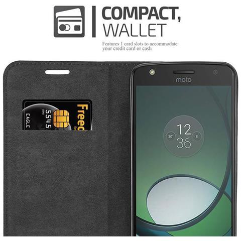 Cadorabo Custodia Compatibile Con Motorola  Moto Z Play In Rosso Mela - Coperchio Protettiva Con Chiusura Magnetica, Funzione Stand E Tasca Per Le Carte - Foto 8