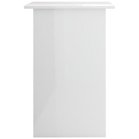 Scrivania Bianco Lucido 90x50x74 cm in Legno Multistrato - Foto 5