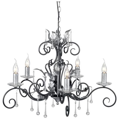 Amarilli Cinque Lampadario Nero / Argento - Foto 3