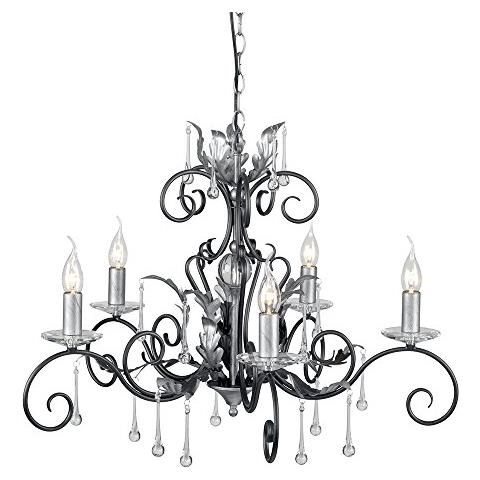 Amarilli Cinque Lampadario Nero / Argento - Foto 1