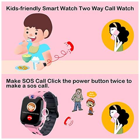 Orologi Intelligenti Per Bambini, Orologio Intelligente Per Bambini Orologio Con Fotocamera Sos, Regalo Per Fotocamera Per Telefonate, Giochi, Registratore, Regalo Di Compleanno Con Sveglia - Foto 4