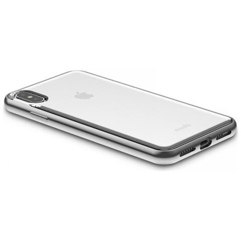 Vitros custodia per cellulare Custodia con bordo Argento, Trasparente - Foto 3