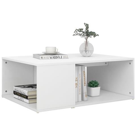 Tavolino da Salotto Bianco 90x67x33 cm in Legno Multistrato - Foto 2