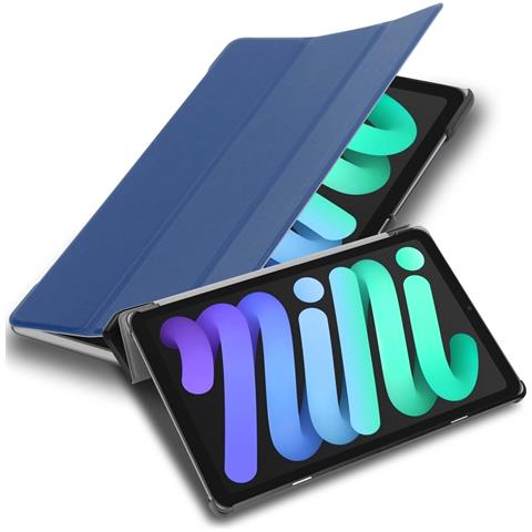 Cadorabo Custodia Per Tablet Compatibile Con Apple Ipad Mini 6 (8.3 Zoll) In Blu Scuro Jersey - Coperchio Protettiva Ultra Sottile Con Funzione Auto Wake Up E Stand - Foto 1