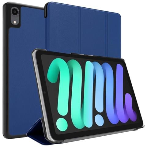 Cadorabo Custodia Per Tablet Compatibile Con Apple Ipad Mini 6 (8.3 Zoll) In Blu Scuro Jersey - Coperchio Protettiva Ultra Sottile Con Funzione Auto Wake Up E Stand - Foto 7