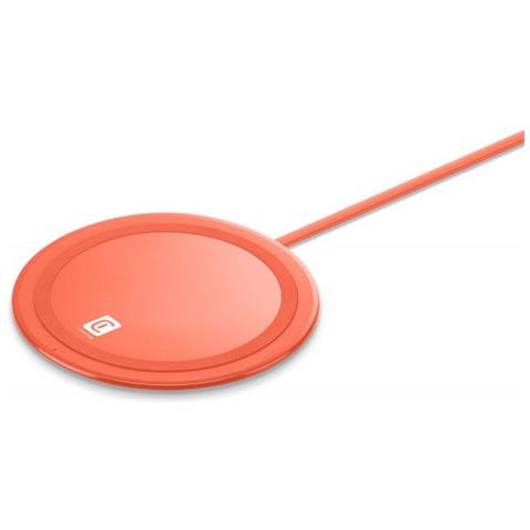 Cellularline Neon Wireless Charger - Apple, Samsung And Other Wireless Smartphones Base Colorata Di Ricarica Wireless Arancio - Foto 1