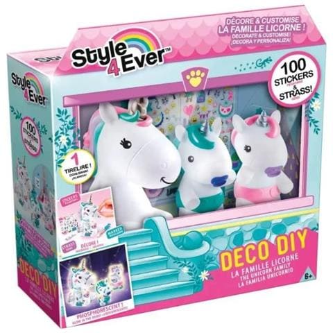 The Unicorn Family - Figurine Mamma Unicorno E I Suoi Due Bambini Da Decorare - Style 4 Ever- Dai 6 Anni - Ofg252 - Foto 1