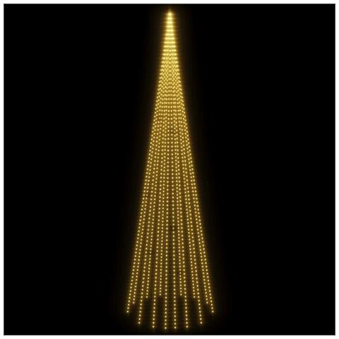 Albero Di Natale Pennone Bianco Caldo 1134 Led 800 Cm - Foto 9