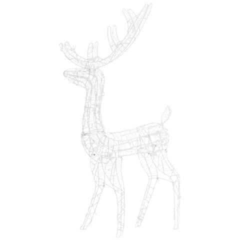 Decorazione Natalizia Acrilico Renna 140 LED 120cm Bianco Caldo - Foto 2