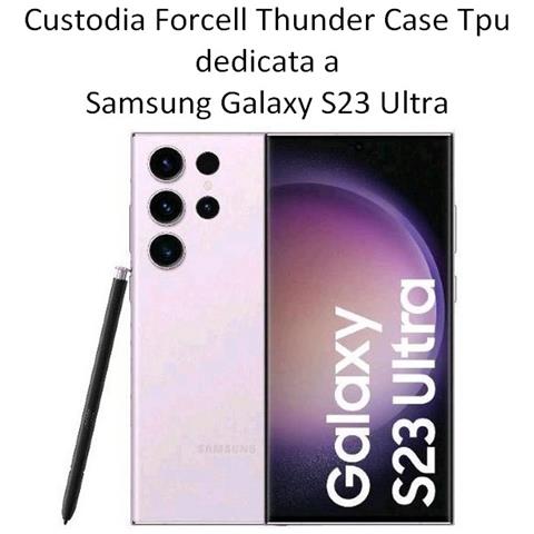 Thunder Custodia Tpu Silicone Cover Case Per Samsung Galaxy S23 Ultra S918 Black - Foto 2