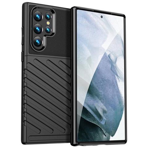 Thunder Custodia Tpu Silicone Cover Case Per Samsung Galaxy S23 Ultra S918 Black - Foto 1