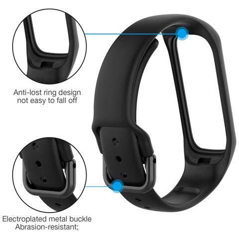 Cinturino Per Orologio Samsung Galaxy Fit 2 Sm-r220 Tpe Nero - Foto 8