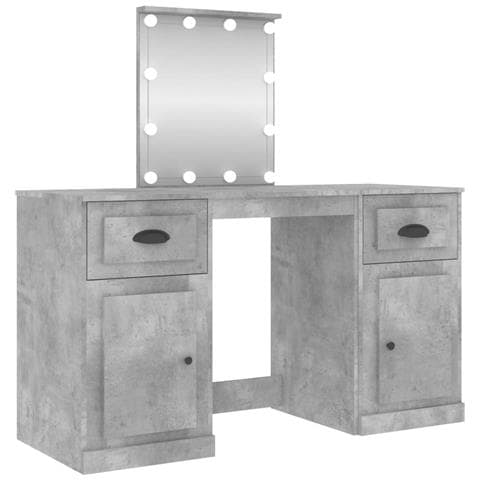 Toeletta Con Led Grigio Cemento 130x50x132,5 Cm - Foto 1