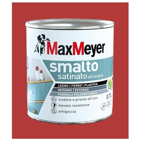 Smalto Satinato Rosso Ad Acqua 0,75lt - Foto 2