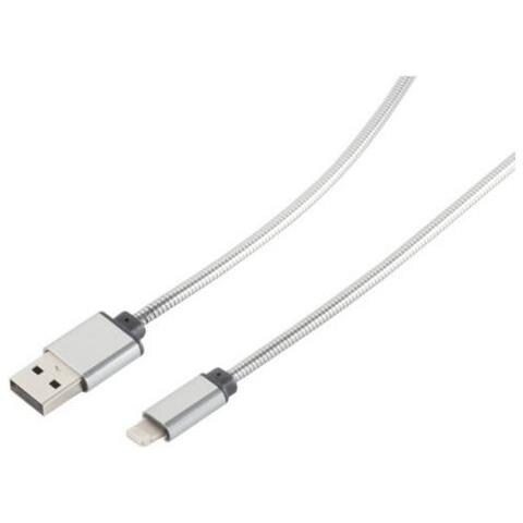 S-conn 14-13001 Cavo Per Cellulare Usb A Lightning Silver Da 1 M (14-13001) - Foto 1
