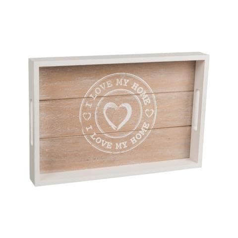 Wooden Serving Tray I Love My Home 35x24cm - Foto 1