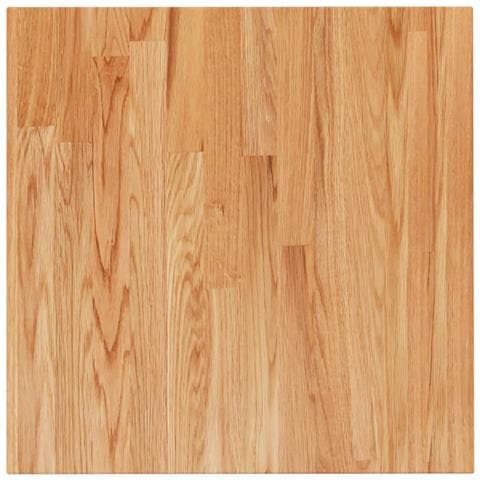 Piano Tavolo Quadrato Marrone Chiaro 50x50x4cm Rovere Trattato - Foto 2
