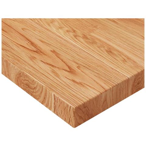 Piano Tavolo Quadrato Marrone Chiaro 50x50x4cm Rovere Trattato - Foto 3
