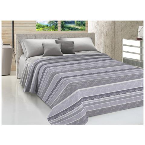 Copriletto Piquet Primavera Estate 100% Cotone Sofia Disegno Rodrigo Matrimoniale Grigio - Foto 1