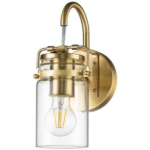 Plafoniera Contemporanea Brinley Acciaio Ottone Spazzolato 3 Luci E27 - Foto 5
