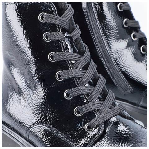 Black Casual Closed Ladies Mid Height Boots Stivaletti Pelle Sintetica Scarpe Donna Nero Eu 37, 76002-00 - Foto 3