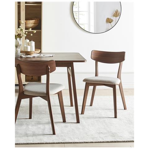 Set Di 2 Sedie Da Pranzo Hope Beige Chiaro - Foto 1