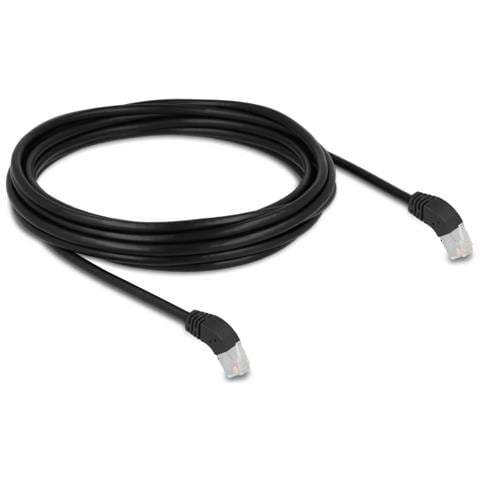 Cavo di rete RJ45 Cat. 6A S /FTP da 45° angolato verso il basso 5 m nero - Foto 2