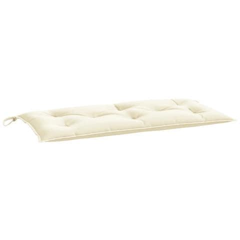 Cuscino Per Panca Da Giardino Crema 100x50x7 Cm Tessuto Oxford - Foto 2