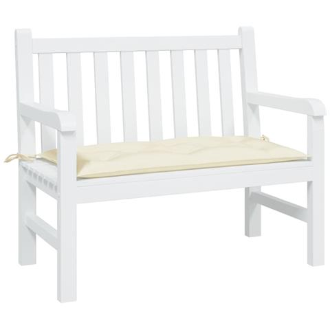 Cuscino Per Panca Da Giardino Crema 100x50x7 Cm Tessuto Oxford - Foto 1