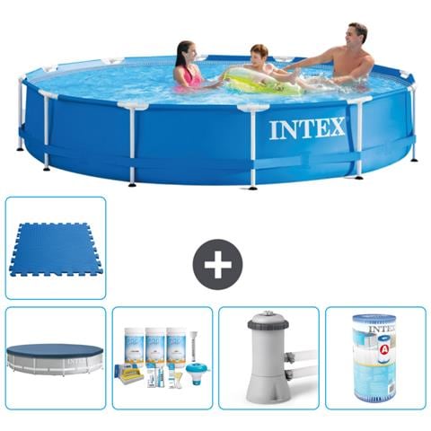 Piscina Fuori Terra - In Giro - 366x76 Cm - Blu - Include Accessori Coordinati A1546 - Foto 1