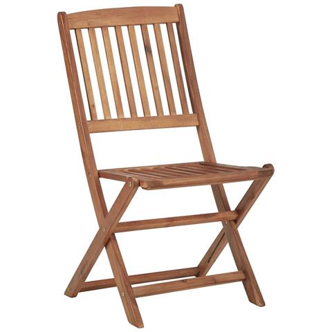 Lusso Casadino -  Sedie Da Giardino Pieghevoli 6 Pz In Legno Massello Di Acacia - Foto 1