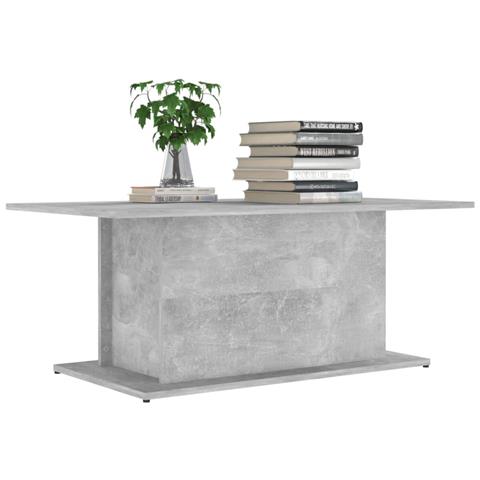 Lusso Casadino -  Tavolino Da Salotto Grigio Cemento 102x55,5x40 Cm In Truciolato - Foto 2