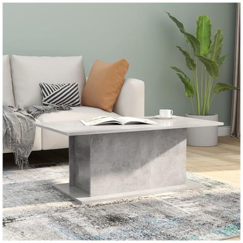 Lusso Casadino -  Tavolino Da Salotto Grigio Cemento 102x55,5x40 Cm In Truciolato - Foto 7