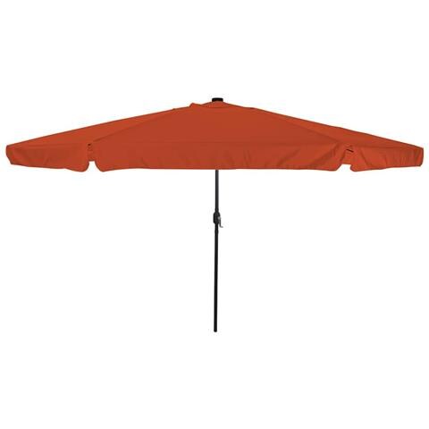Parasol da Giardino  con Luci LED ø395x245 cm Terracotta - Foto 1