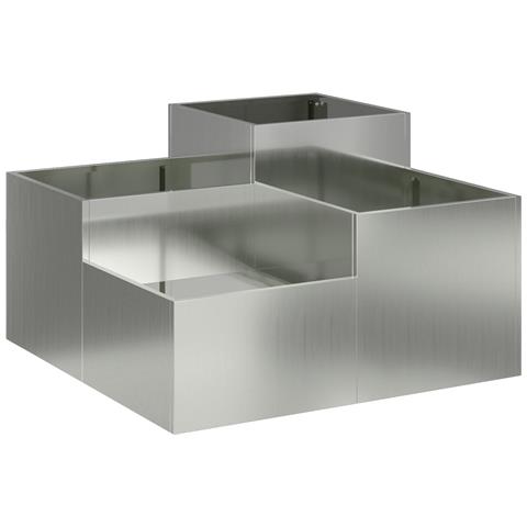 Fioriera da Giardino 80x80x48 cm Acciaio Galvanizzato - Foto 1