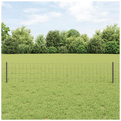 Recinto Euro con 22 Pali Grigi 0,4x50 m Acciaio - Foto 2