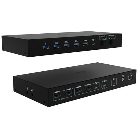 Usb-c Kvm Dock Pro For Three Hosts, Dual Video, With 2x Power Delivery, Max 92w - Foto 1