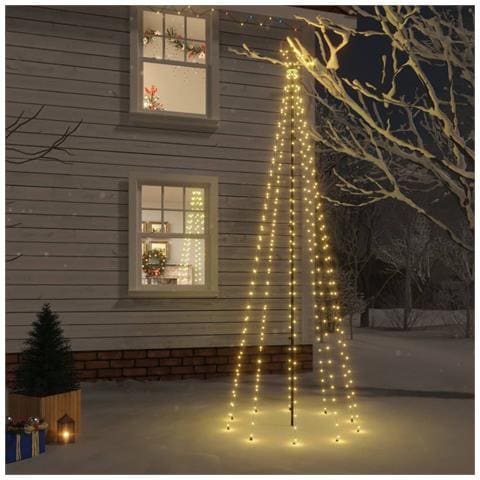 Lusso Casadino -  Albero Di Natale Con Puntale Bianco Caldo 310 Led 300 Cm - Foto 8