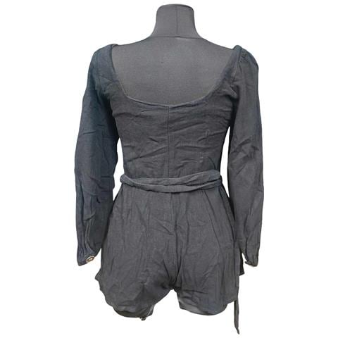 Tuta Corta A Maniche Lunghe Comoda Nera Taglia 38 Di - Foto 2