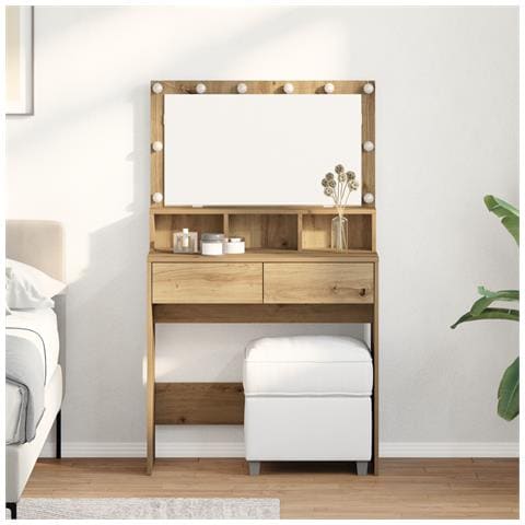 Tavolo da Trucco rovere artigianale 80 x 41 x 134.5 cm - Foto 2