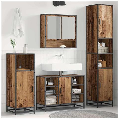 Mobile da Bagno con porta Legno vecchio 35 x 37.5 x 188.5 cm - Foto 2