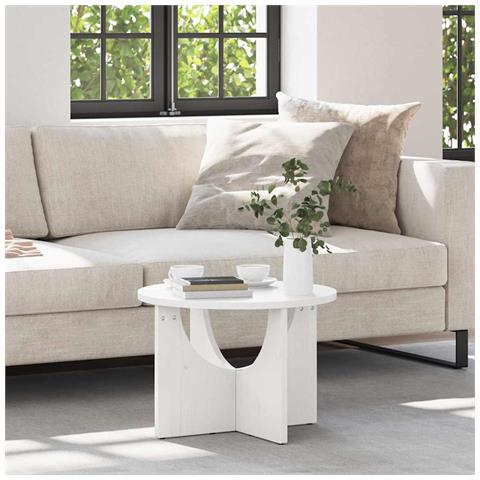 Tavolino da salotto Bianco 50 x 50 x 35 cm - Foto 2