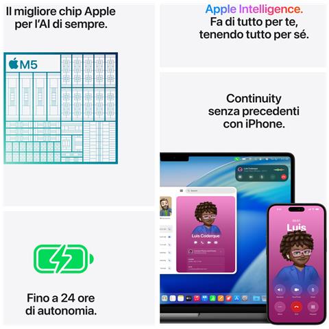 MacBook Pro 14" Chip M5 10-core CPU 10-core GPU, 16GB, 1TB SSD Nero Siderale - Foto 2