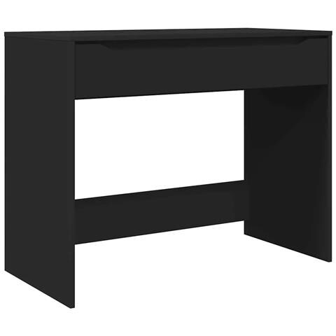 Scrivania con cassetto Nero 100 x 50 x 78 cm Legno multistrato - Foto 1