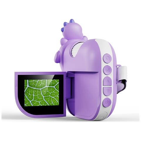 Microscopio Digitale Portatile Con Schermo Led, Ingrandimento 1000x Per Educazione Stem Purple - Foto 1